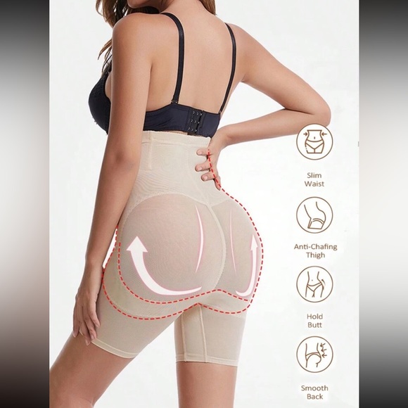 Women's High Waist Shapewear Shorts Tummy Control Compression Slimming - Picture 10 of 11